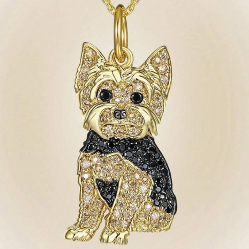 ヨークシャテリア ネックレス アクセサリー キラキラ ラインストーン