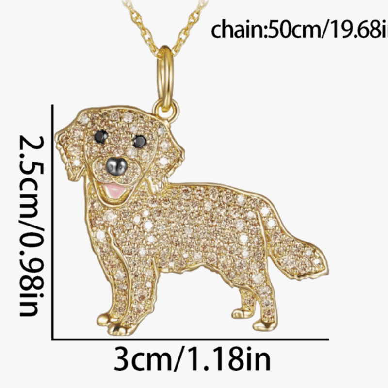 ゴールデンレトリバー ネックレス アクセサリー キラキラ ライン