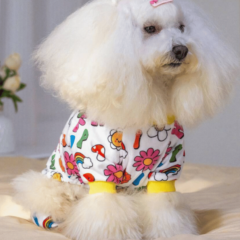 ロンパース 犬服 足つき カラフル フリース 暖かい 柔らかい 犬服 脚