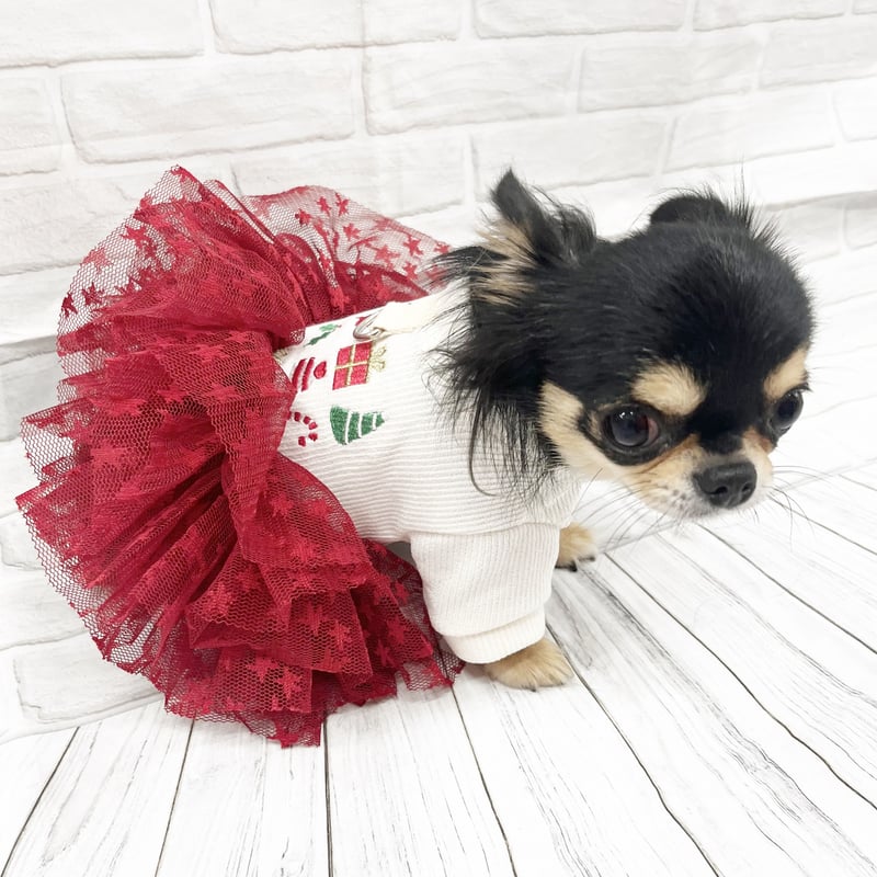 クリスマスドレス クリスマス Xmas 犬の服 秋冬 ワンピース