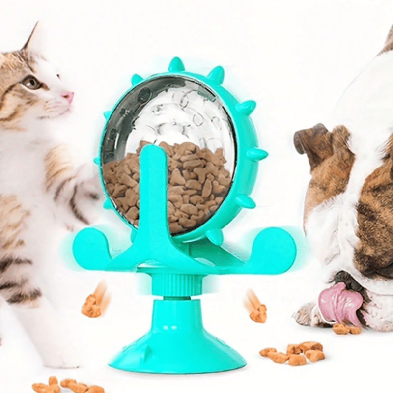 ペット用 風車型 おもちゃ 犬用 猫用 給餌器 おやつ入れ 早食い