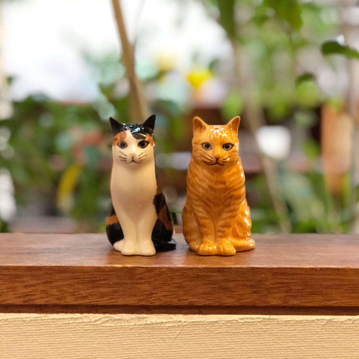 QUAIL Ceramics ソルト&ペッパー（ 茶トラ&ミケ） | ホテルスネコ ONLIN