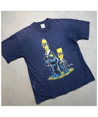 【 VINTAGE SIMPSONS “MIB PARODY TEE” / NAVY 】  ヴィンテージ シンプソンズ "メンインブラック" パロディTEE / XL