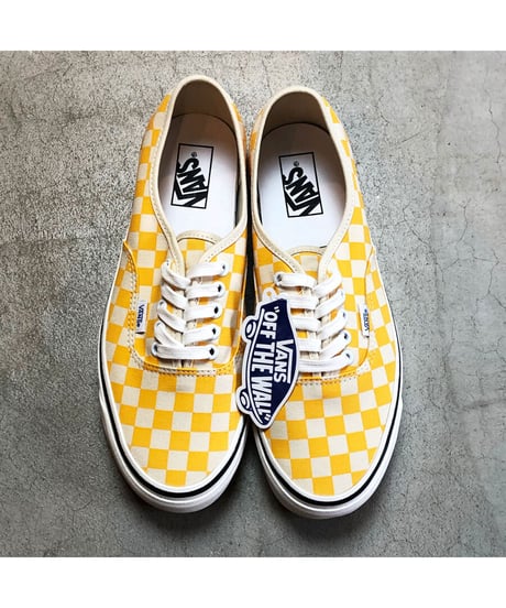 【 VANS AUTHENTIC 44 DX ＂ANAHEIM FACTORY COLLECTION＂ / YELLOW CHK】バンズ オーセンティック / イエロー