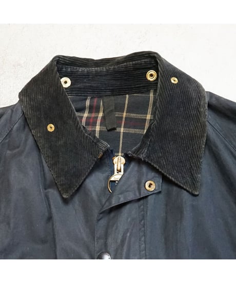 【 90's 〜 BARBOUR 4 POCKET BEDALE / NAVY 】 90年代 〜  バブアー 3ワラント 4ポケットビデイル バブアーリングジップ / ネイビー 42