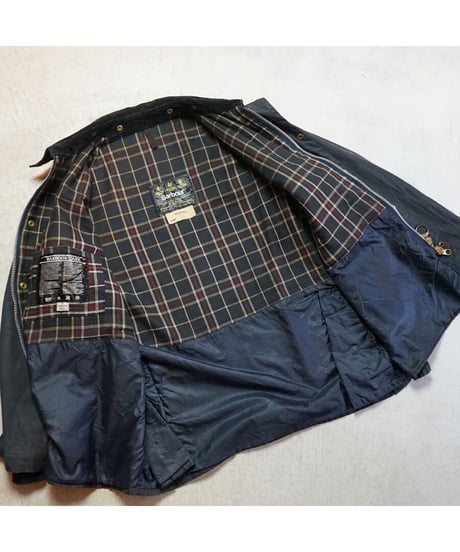 【 90's 〜 BARBOUR 4 POCKET BEDALE / NAVY 】 90年代 〜  バブアー 3ワラント 4ポケットビデイル バブアーリングジップ / ネイビー 42