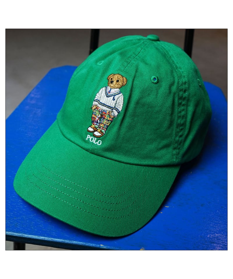 【新品】ラルフローレンRALPH LAUREN キャップ　ベア　緑 Polo ベア ツイル ボール キャップ | ラルフ ローレン公式