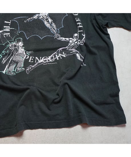 【 VINTAGE DC COMICS “ THE BAT,THE CAT,THE PENGUIN TEE ” / BLACK 】  ヴィンテージ "DC コミックス" TEE / XL相当