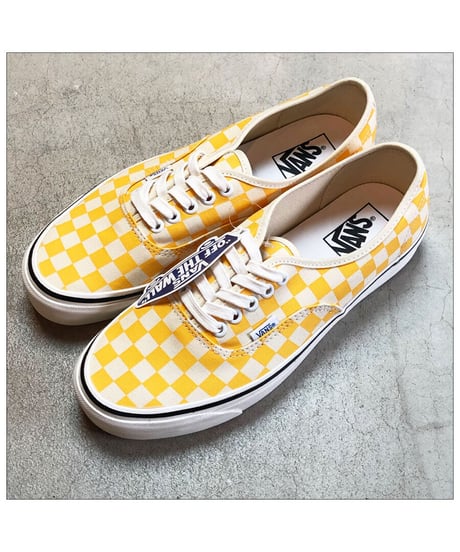 【 VANS AUTHENTIC 44 DX ＂ANAHEIM FACTORY COLLECTION＂ / YELLOW CHK】バンズ オーセンティック / イエロー