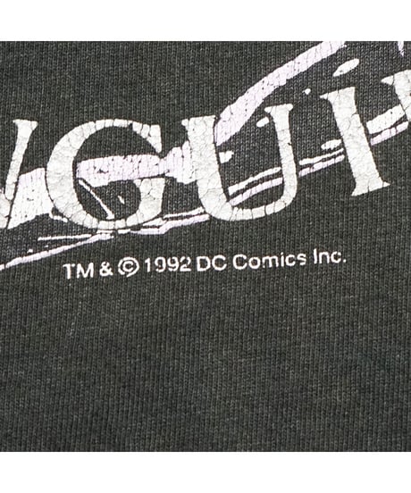 【 VINTAGE DC COMICS “ THE BAT,THE CAT,THE PENGUIN TEE ” / BLACK 】  ヴィンテージ "DC コミックス" TEE / XL相当