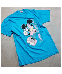 【 VINTAGE DISNEY “MICKEY FLORIDA TEE” / TURQUOISE BLUE 】  ヴィンテージ ディズニー "ミッキー フロリダ" TEE / L