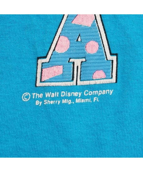 【 VINTAGE DISNEY “MICKEY FLORIDA TEE” / TURQUOISE BLUE 】  ヴィンテージ ディズニー "ミッキー フロリダ" TEE / L