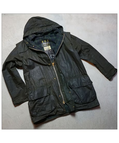 【極極稀少】バブアー　ダーハム ダラム 2ワラント YKK棒ジップ セージ 42 極極稀少】バブアー ダーハム ダラム 2ワラント YKK棒ジップ セージ 42