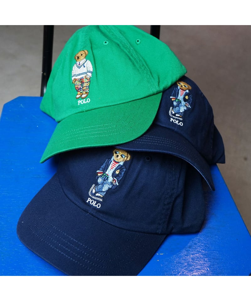 【新品】ラルフローレンRALPH LAUREN キャップ　ベア　緑 Amazon | POLO RALPH LAUREN メンズ ポロシャツ ベア ツイル
