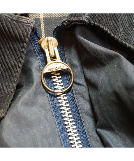 【 90's 〜 BARBOUR 4 POCKET BEDALE / NAVY 】 90年代 〜  バブアー 3ワラント 4ポケットビデイル バブアーリングジップ / ネイビー 42
