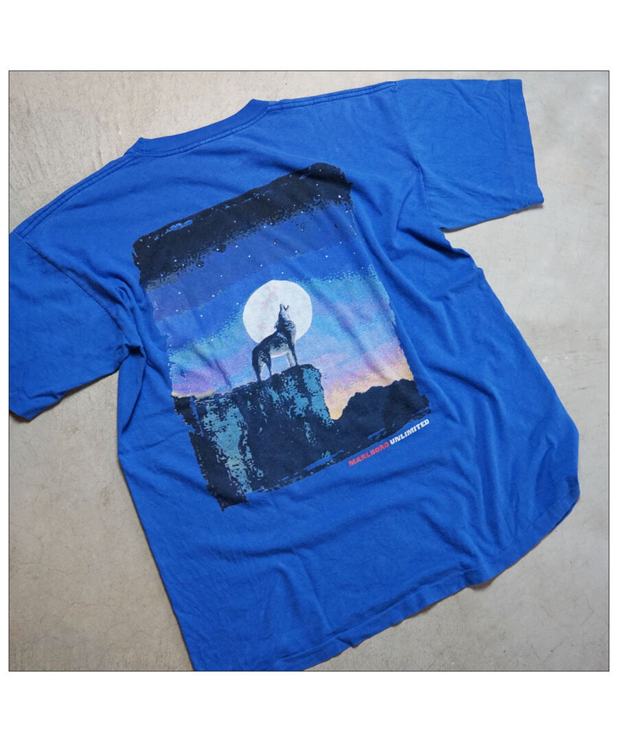 VINTAGE MARLBORO “COYOTE TEE” / BLUE 】 ヴィンテー