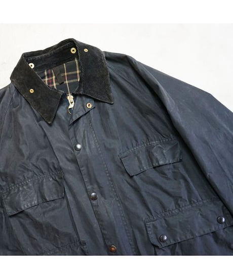 【 90's 〜 BARBOUR 4 POCKET BEDALE / NAVY 】 90年代 〜  バブアー 3ワラント 4ポケットビデイル バブアーリングジップ / ネイビー 42