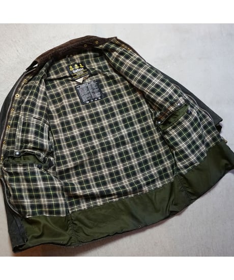 【 '92 BARBOUR BORDER / SAGE 】 92年製  バブアー 3ワラント  ボーダー  / セージ 38