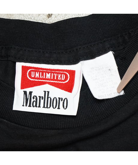 【 VINTAGE MARLBORO “RAILROAD TEE” / BLACK 】  ヴィンテージ マルボロ "レイルロード" TEE / XL