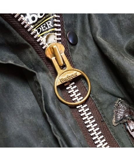 【 '92 BARBOUR BORDER / SAGE 】 92年製  バブアー 3ワラント  ボーダー  / セージ 38