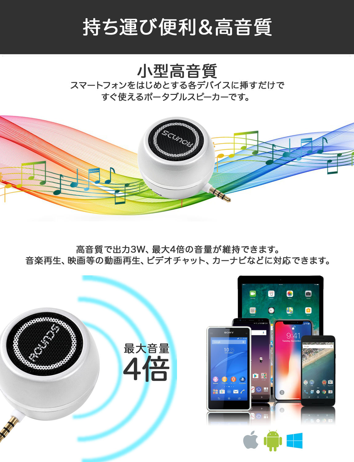 ROUNDS スマホスピーカー | ROUNDS STORE