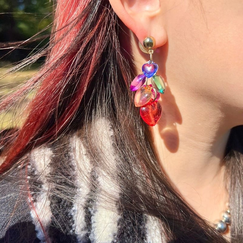 clear colorful heart pierce/クリアハートカラフルピアス | mot clear colorful heart pierce/クリアハートカラフルピアス | mot