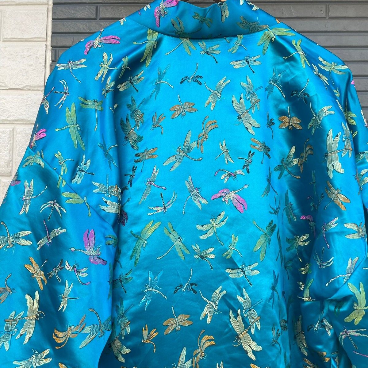 dragonfly China gown/トンボ柄チャイナガウン | mottovintage