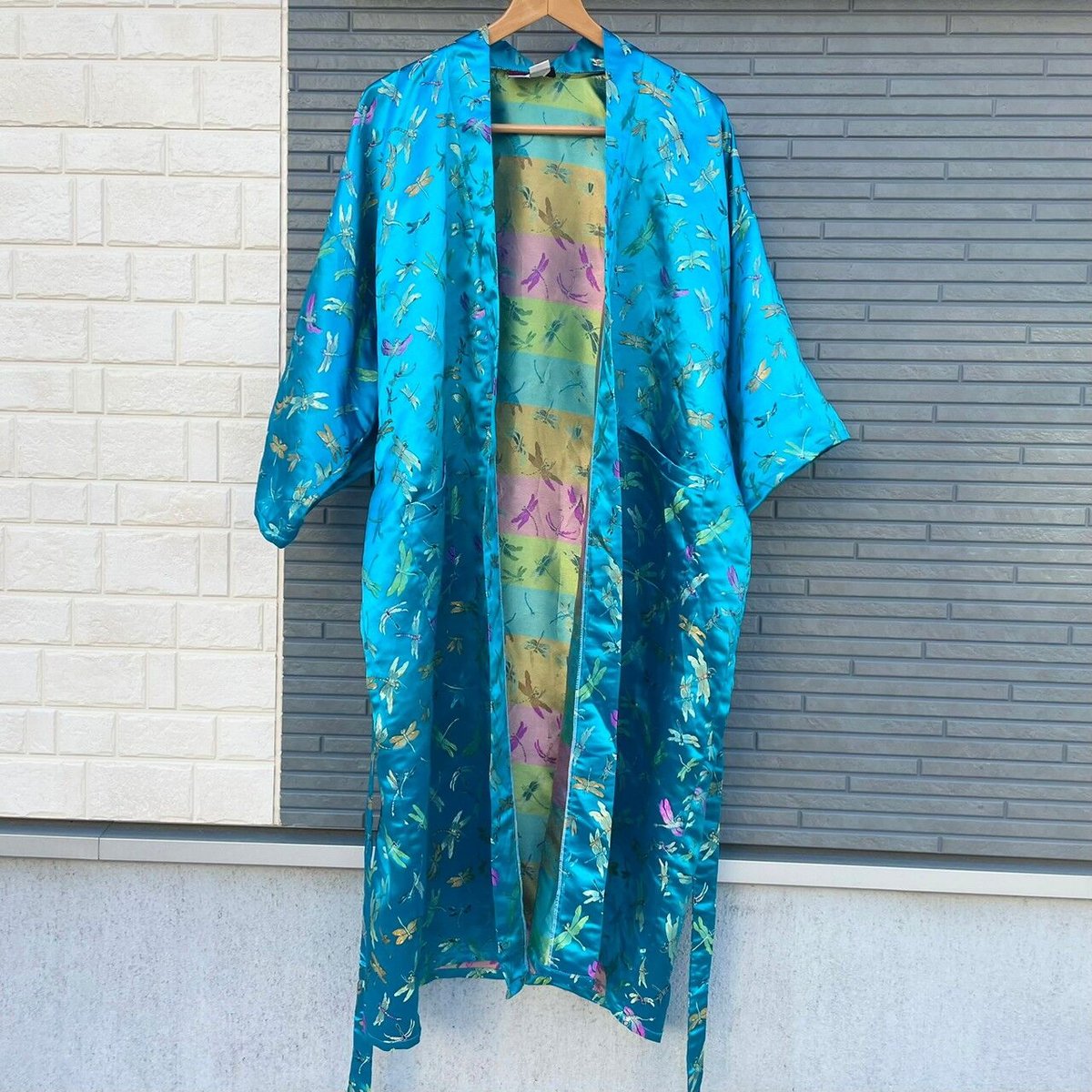 dragonfly China gown/トンボ柄チャイナガウン | mottovintage