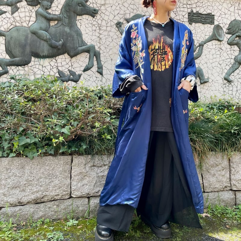 embroidery China gown/手刺繍チャイナガウン | mottovintage embroidery China gown/手刺繍チャイナガウン | mottovintage