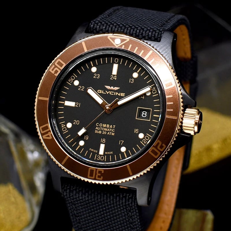 GLYCINE コンバット サブ 濃 42 オートマチック ウォッチ GL0083 