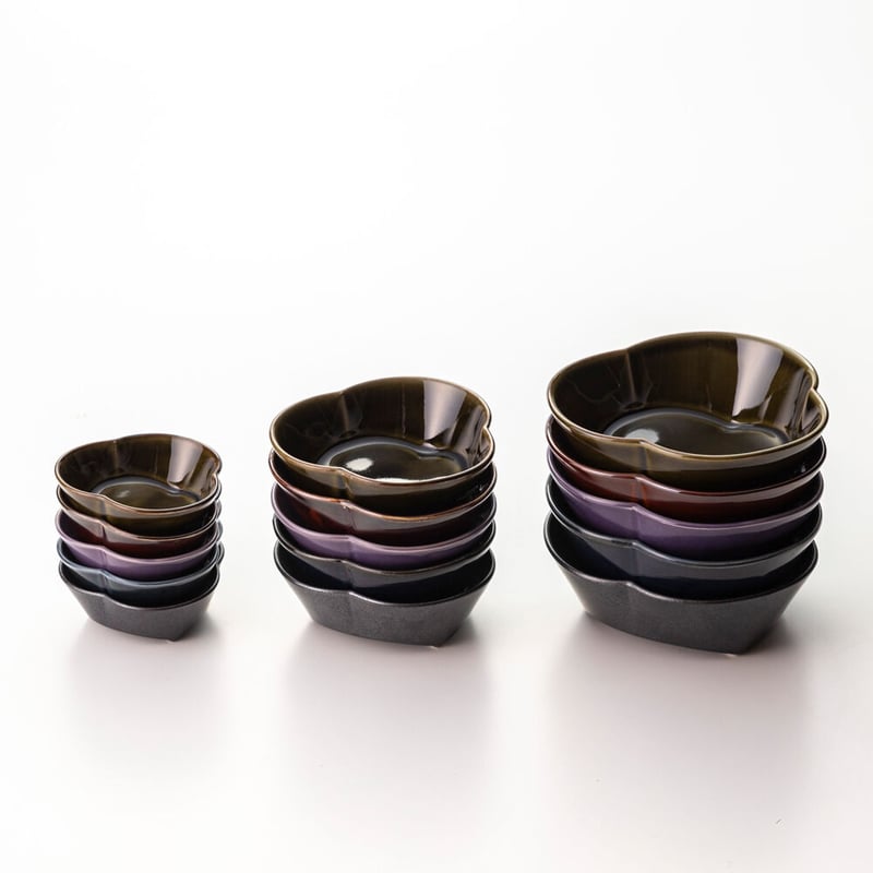 三つ足お皿 作家作品 大１個小5個 再お値下げしま 酒器の店さわらび / 三足小鉢（大）