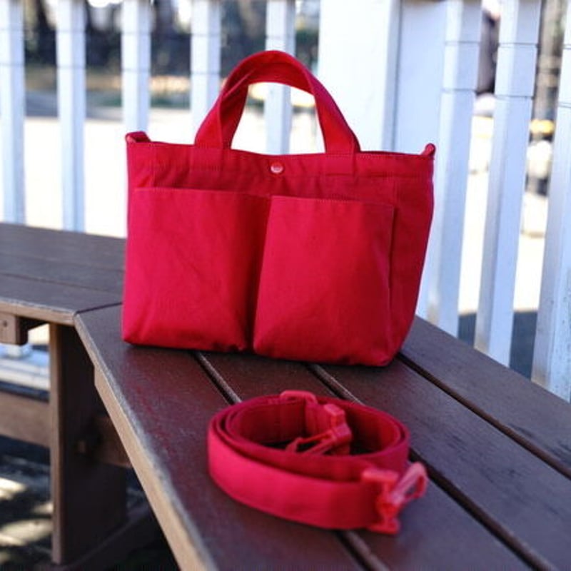 70代職人の作る可愛いじじかわ帆布バッグ（レッド×パンダ） | 「le