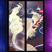 一筆龍　昇り龍　縁起物【額縁付き】 一筆龍 昇り龍 縁起物【額縁付き】 一筆龍 昇り龍 縁起物【額縁