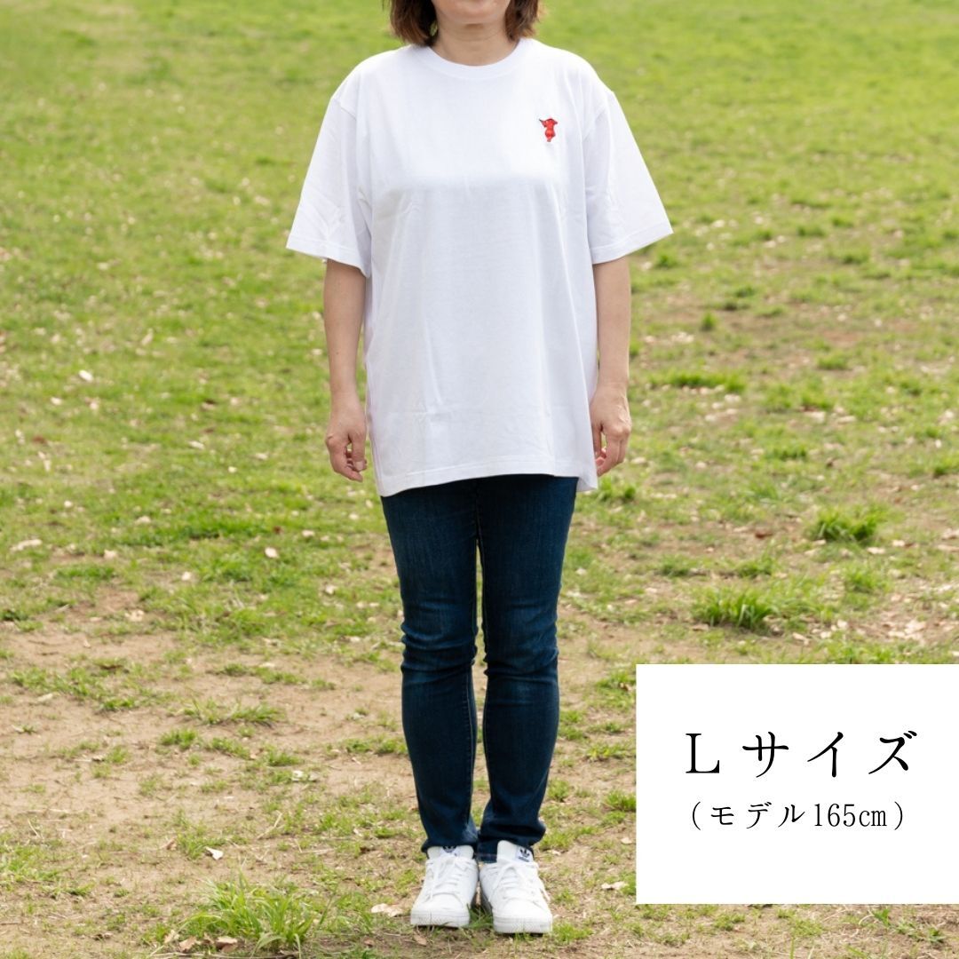 Ideaswam tシャツ 刺繍 シルバー ホワイト かつきくん着用 Ideaswam tシャツ 刺繍 シルバー ホワイト かつきくん着用