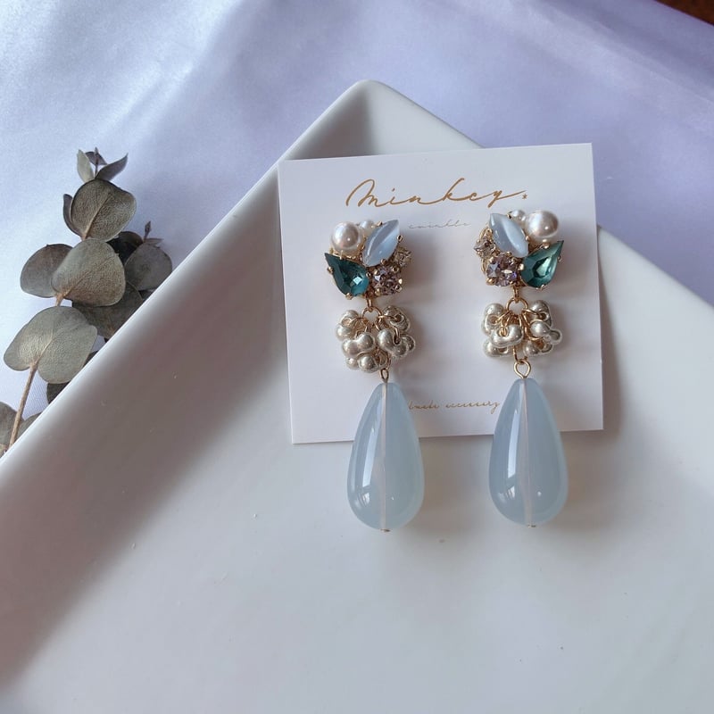 Swarovski vintage ビジュー×チェコビーズ | Minkey twinkle