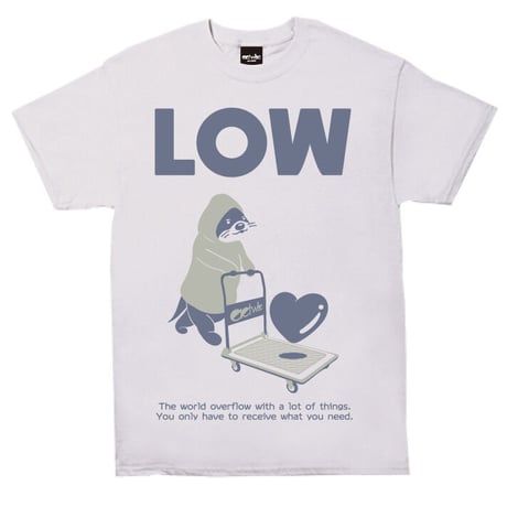かわうそカート Tシャツ（COOL GREY）