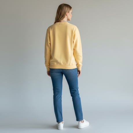 actwise 刺繍ロゴ スウェット（Vintage Yellow)