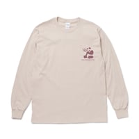 actwise パンダ哲学 長袖Tシャツ（サンド）