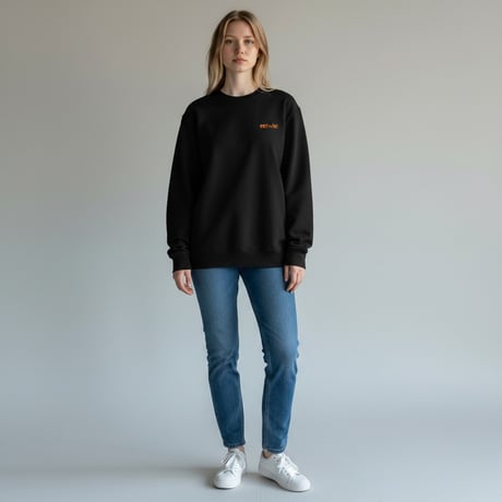 actwise 刺繍ロゴ スウェット（Black)