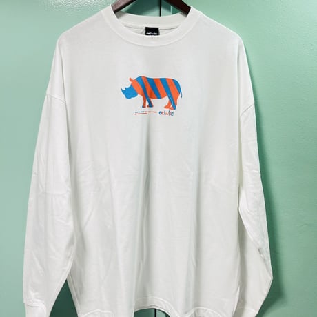 2TONE Animal ビッグシルエットロンＴ（ホワイト）