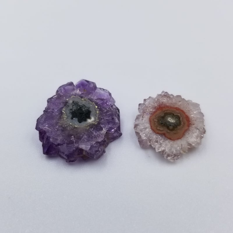フラワーアメジスト② アメジストスライス アゲートインアメジスト  