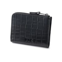 FTC CROC LEATHER COMPACT WALLET BLACK