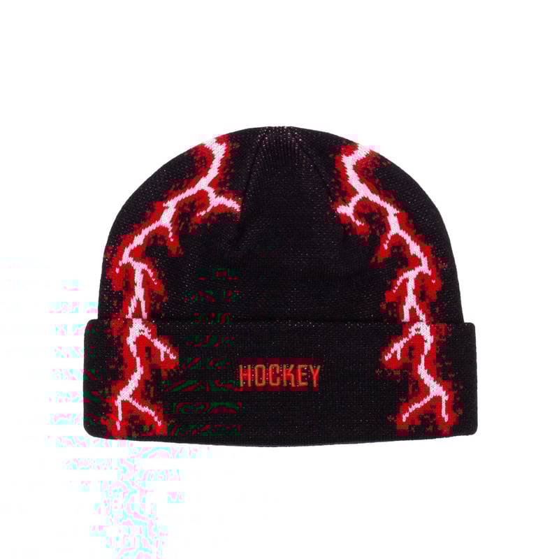 HOCKEY LIGHTNING BEANIE BLACK/RED | CANOLA SKAT