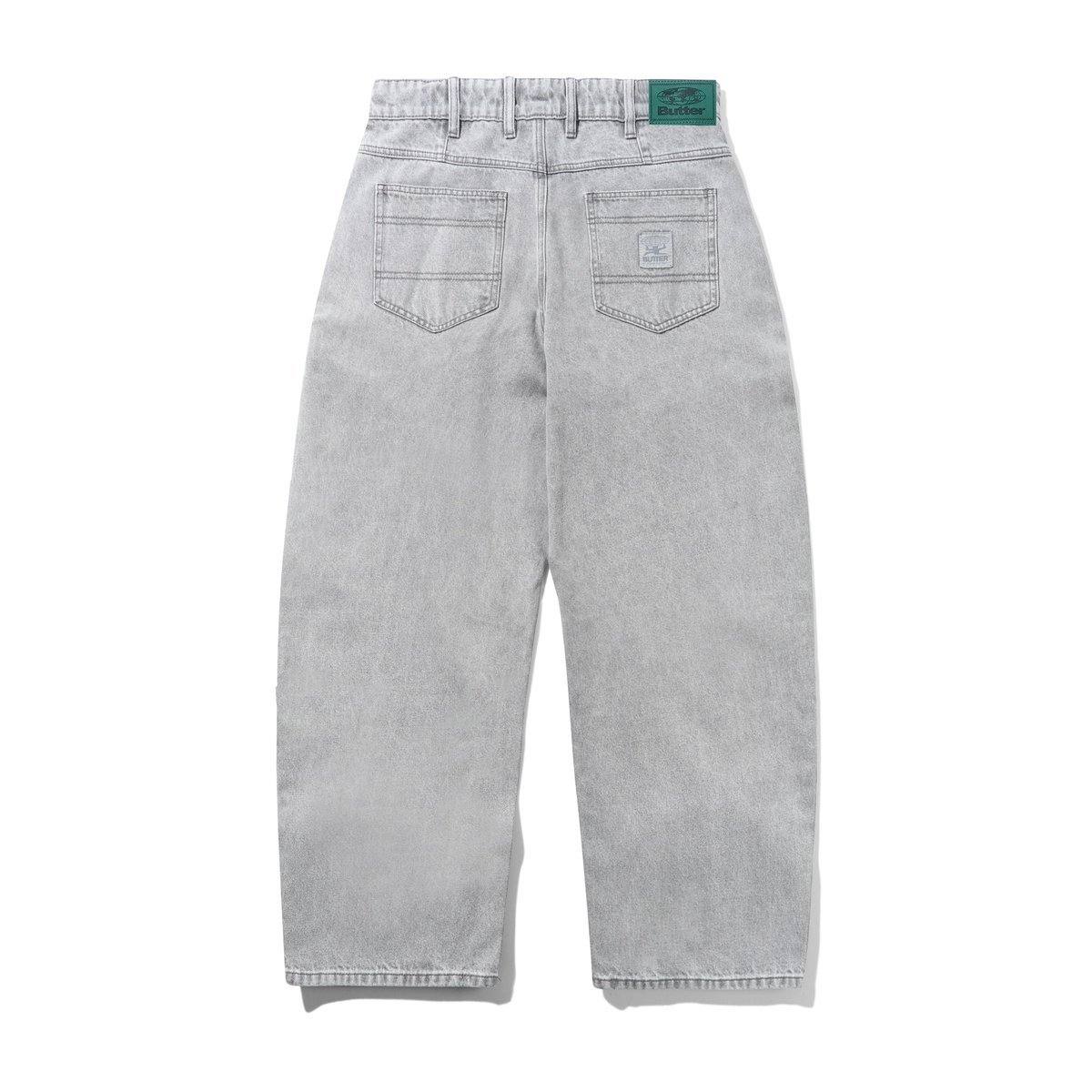 BUTTER GOODS WIDE CUT DENIM JEANS GREY WASH | C