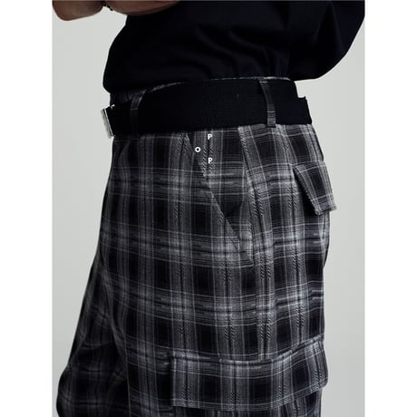 POP TRADING COMPANY CHECKED CARGO PANTS
