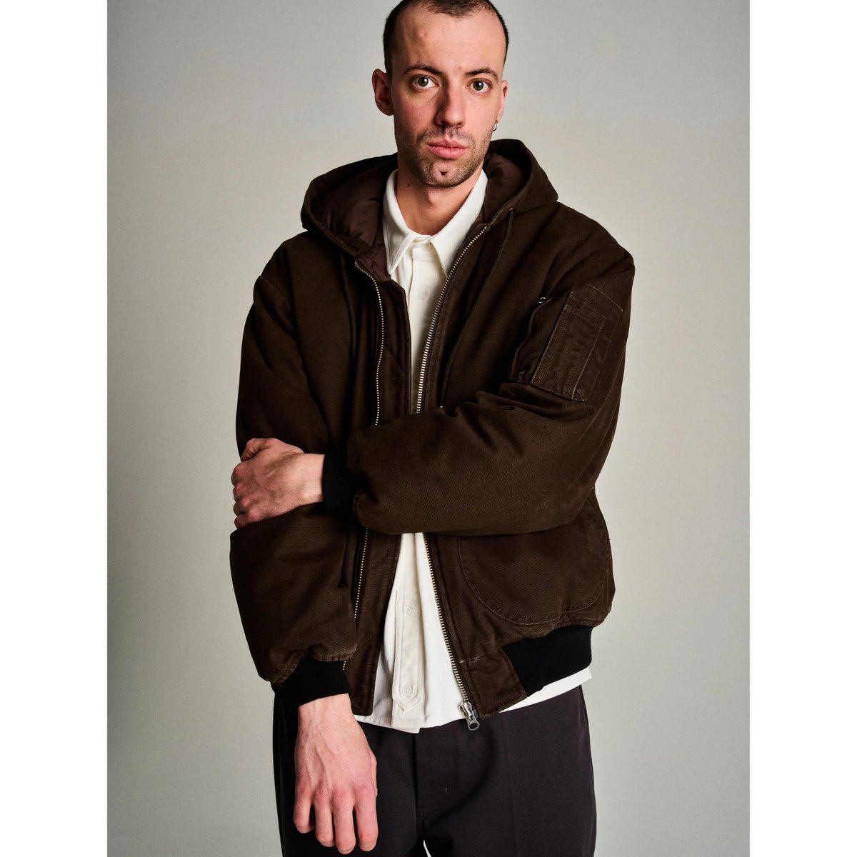 POP TRADING COMPANY フライトジャケット POP TRADING COMPANY HOODED FLIGHT JACKET DELICI