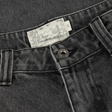 DIME CARPENTER DENIM SHORTS FADED BLACK