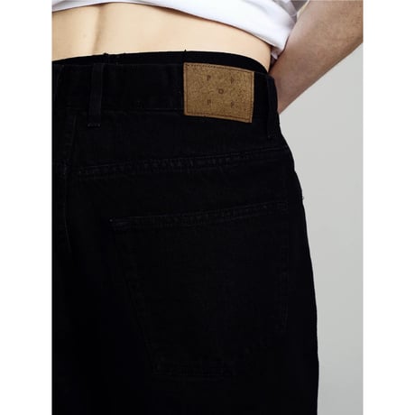 POP TRADING COMPANY DRS DENIM SEAM PANTS WASHED BLACK