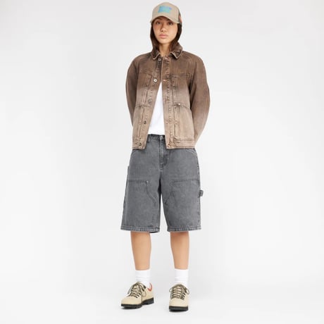 DIME CARPENTER DENIM SHORTS FADED BLACK