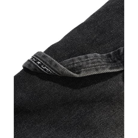 CASH ONLY POINT DENIM SHORTS WORK GREY